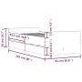 Sonomagrauer Bettrahmen mit Schubladen 90x190 cm von , Betten und Lattenroste - Ref: Foro24-3207383, Preis: 159,16 €, Rabatt: %