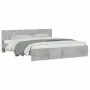 Concrete gray bed frame with headboard 160x200 cm by , Beds and slatted bases - Ref: Foro24-3207472, Price: 174,70 €, Discoun...