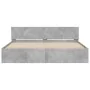 Concrete gray bed frame with headboard 160x200 cm by , Beds and slatted bases - Ref: Foro24-3207472, Price: 174,70 €, Discoun...
