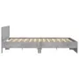 Concrete gray bed frame with headboard 160x200 cm by , Beds and slatted bases - Ref: Foro24-3207472, Price: 174,70 €, Discoun...