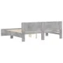 Concrete gray bed frame with headboard 160x200 cm by , Beds and slatted bases - Ref: Foro24-3207472, Price: 174,70 €, Discoun...