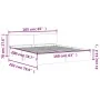 Concrete gray bed frame with headboard 160x200 cm by , Beds and slatted bases - Ref: Foro24-3207472, Price: 174,70 €, Discoun...