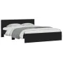 Estructura de cama con cabecero negra 140x190 cm de , Camas y somieres - Ref: Foro24-3207498, Precio: 198,55 €, Descuento: %