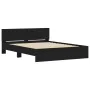 Estructura de cama con cabecero negra 140x190 cm de , Camas y somieres - Ref: Foro24-3207498, Precio: 198,55 €, Descuento: %