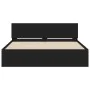 Estructura de cama con cabecero negra 140x190 cm de , Camas y somieres - Ref: Foro24-3207498, Precio: 198,55 €, Descuento: %