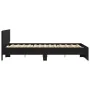 Estructura de cama con cabecero negra 140x190 cm de , Camas y somieres - Ref: Foro24-3207498, Precio: 198,55 €, Descuento: %