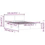 Estructura de cama con cabecero negra 140x190 cm de , Camas y somieres - Ref: Foro24-3207498, Precio: 198,55 €, Descuento: %