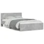 Concrete gray bed frame with headboard 120x190 cm by , Beds and slatted bases - Ref: Foro24-3207514, Price: 162,31 €, Discoun...