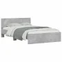 Concrete gray bed frame with headboard 120x190 cm by , Beds and slatted bases - Ref: Foro24-3207514, Price: 162,31 €, Discoun...