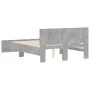 Concrete gray bed frame with headboard 120x190 cm by , Beds and slatted bases - Ref: Foro24-3207514, Price: 162,31 €, Discoun...
