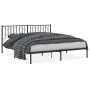 Bed frame with black metal headboard 180x200 cm by , Beds and slatted bases - Ref: Foro24-374441, Price: 125,50 €, Discount: %