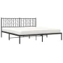 Bed frame with black metal headboard 180x200 cm by , Beds and slatted bases - Ref: Foro24-374441, Price: 125,50 €, Discount: %