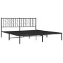 Bettgestell mit schwarzem Metallkopfteil 180x200 cm von , Betten und Lattenroste - Ref: Foro24-374441, Preis: 125,76 €, Rabat...