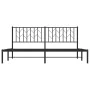 Bed frame with black metal headboard 180x200 cm by , Beds and slatted bases - Ref: Foro24-374441, Price: 125,50 €, Discount: %