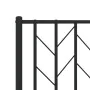 Bed frame with black metal headboard 180x200 cm by , Beds and slatted bases - Ref: Foro24-374441, Price: 125,50 €, Discount: %