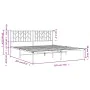 Bed frame with black metal headboard 180x200 cm by , Beds and slatted bases - Ref: Foro24-374441, Price: 125,50 €, Discount: %