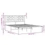 Bed frame with black metal headboard 135x190 cm by , Beds and slatted bases - Ref: Foro24-374436, Price: 83,87 €, Discount: %