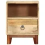 Nachttisch aus massivem, rauem Mangoholz, 40 x 30 x 52 cm von vidaXL, Nachttische - Ref: Foro24-282744, Preis: 106,12 €, Raba...