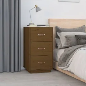 Honey brown solid pine wood bedside table 40x40x75 cm by vidaXL, Nightstands - Ref: Foro24-818341, Price: 77,80 €, Discount: %