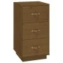 Mesita de noche madera maciza de pino marrón miel 40x40x75 cm de vidaXL, Mesitas de noche - Ref: Foro24-818341, Precio: 77,79...