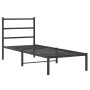 Estructura de cama con cabecero metal negro 75x190 cm de , Camas y somieres - Ref: Foro24-355355, Precio: 58,48 €, Descuento: %