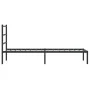 Estructura de cama con cabecero metal negro 75x190 cm de , Camas y somieres - Ref: Foro24-355355, Precio: 58,48 €, Descuento: %