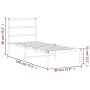 Estructura de cama con cabecero metal negro 75x190 cm de , Camas y somieres - Ref: Foro24-355355, Precio: 58,48 €, Descuento: %