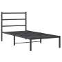 Estructura de cama con cabecero metal negro 90x190 cm de , Camas y somieres - Ref: Foro24-355357, Precio: 65,07 €, Descuento: %