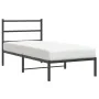 Estructura de cama con cabecero metal negro 90x190 cm de , Camas y somieres - Ref: Foro24-355357, Precio: 65,07 €, Descuento: %
