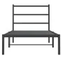 Estructura de cama con cabecero metal negro 90x190 cm de , Camas y somieres - Ref: Foro24-355357, Precio: 65,07 €, Descuento: %