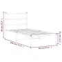 Estructura de cama con cabecero metal negro 90x190 cm de , Camas y somieres - Ref: Foro24-355357, Precio: 65,07 €, Descuento: %