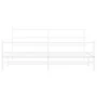Metal bed frame with headboard and white footboard 200x200 cm by , Beds and slatted bases - Ref: Foro24-355439, Price: 119,19...