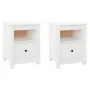 Nachttische 2 Stk. massives Kiefernholz weiß 40x35x49 cm von vidaXL, Nachttische - Ref: Foro24-813712, Preis: 86,67 €, Rabatt: %