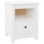 Bedside tables 2 units solid white pine wood 40x35x49 cm by vidaXL, Nightstands - Ref: Foro24-813712, Price: 86,67 €, Discoun...