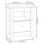 Bedside tables 2 units solid white pine wood 40x35x49 cm by vidaXL, Nightstands - Ref: Foro24-813712, Price: 86,67 €, Discoun...