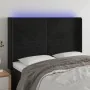Kopfteil aus schwarzem Samt mit LED 147x16x118/128 cm von vidaXL, Kopf- und Fußteile - Ref: Foro24-3124238, Preis: 97,54 €, R...
