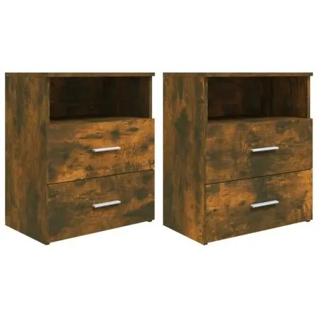 Nightstands 2 pcs smoked oak color 50x32x60 cm by vidaXL, Nightstands - Ref: Foro24-815859, Price: 59,42 €, Discount: %