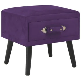 Dark purple velvet bedside table 40x35x40 cm by vidaXL, Nightstands - Ref: Foro24-247541, Price: 65,22 €, Discount: %
