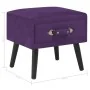 Dark purple velvet bedside table 40x35x40 cm by vidaXL, Nightstands - Ref: Foro24-247541, Price: 66,48 €, Discount: %
