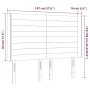 Kopfteil aus schwarzem Samt mit LED 147x16x118/128 cm von vidaXL, Kopf- und Fußteile - Ref: Foro24-3124238, Preis: 97,54 €, R...