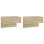 Wand-Nachttisch 2 Stk. Farbe Sonoma-Eiche von vidaXL, Nachttische - Ref: Foro24-810942, Preis: 52,16 €, Rabatt: %