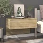 Wall bedside table 2 units Sonoma oak color by vidaXL, Nightstands - Ref: Foro24-810942, Price: 52,16 €, Discount: %