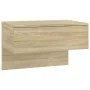 Wall bedside table 2 units Sonoma oak color by vidaXL, Nightstands - Ref: Foro24-810942, Price: 52,16 €, Discount: %