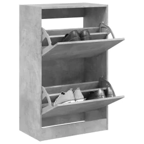 Zapatero de madera de ingeniería gris hormigón 60x34x96,5 cm by , Shoe racks and shoe organizers - Ref: Foro24-839948, Price:...