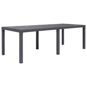 Brown plastic rattan-look garden table 220x90x72 cm by vidaXL, Garden tables - Ref: Foro24-45609, Price: 208,12 €, Discount: %