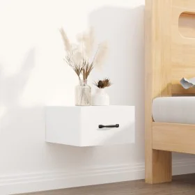 Glossy white wall bedside table 35x35x20 cm by vidaXL, Nightstands - Ref: Foro24-812864, Price: 30,02 €, Discount: %
