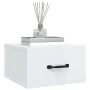 Glänzend weißer Wand-Nachttisch 35x35x20 cm von vidaXL, Nachttische - Ref: Foro24-812864, Preis: 29,91 €, Rabatt: %