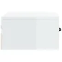 Glänzend weißer Wand-Nachttisch 35x35x20 cm von vidaXL, Nachttische - Ref: Foro24-812864, Preis: 29,91 €, Rabatt: %