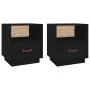 Bedside tables 2 pcs solid black pine wood 40x34x45 cm by vidaXL, Nightstands - Ref: Foro24-818304, Price: 69,72 €, Discount: %