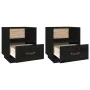 Bedside tables 2 pcs solid black pine wood 40x34x45 cm by vidaXL, Nightstands - Ref: Foro24-818304, Price: 69,72 €, Discount: %